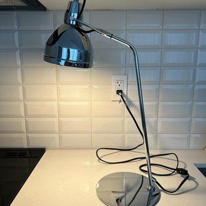 Silver desk lamp